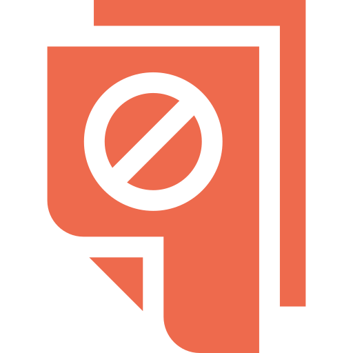 File image with a restriction sign